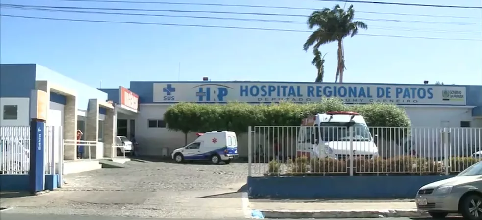 Hospital Regional de Patos, na Paraíba �- Foto: TV Cabo Branco/Reprodução