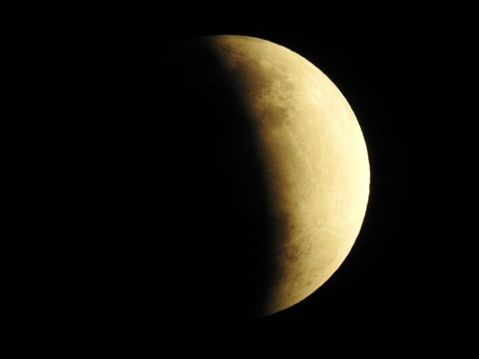 Eclipse lunar registrado da zona rural de Itapetim em 2019. Foto: João Paulo Pereira