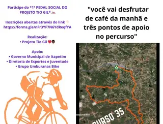 1º Pedal Social do Projeto Tio Gil promete movimentar Itapetim no dia 17 de março