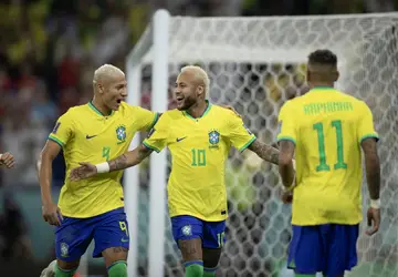 Brasil x Coreia pelas oitavas de final da Copa do Mundo do Catar. Richarlison e Neymar Créditos: Lucas Figueiredo/CBF