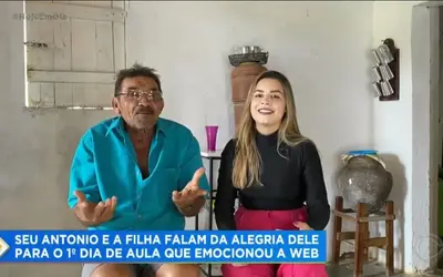  Influenciadora itapetinense Odete Lopes e seu pai são destaques em matéria do programa Hoje em Dia da Record